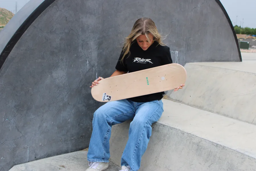 8.0 River Logo Skateboard Deck